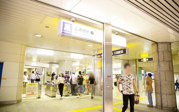 大阪メトロ御堂筋線、大阪メトロ長堀鶴見緑地線　心斎橋駅からお越しの方は、北改札口を出てください。