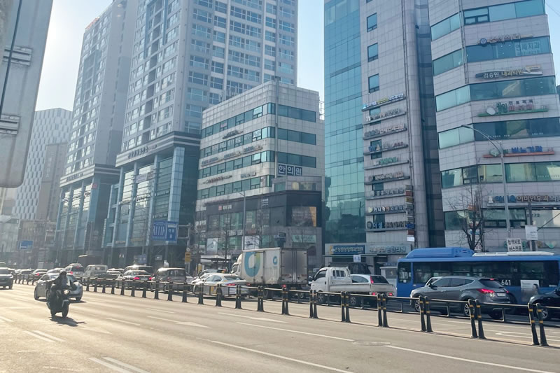 韓国の都心の街並み