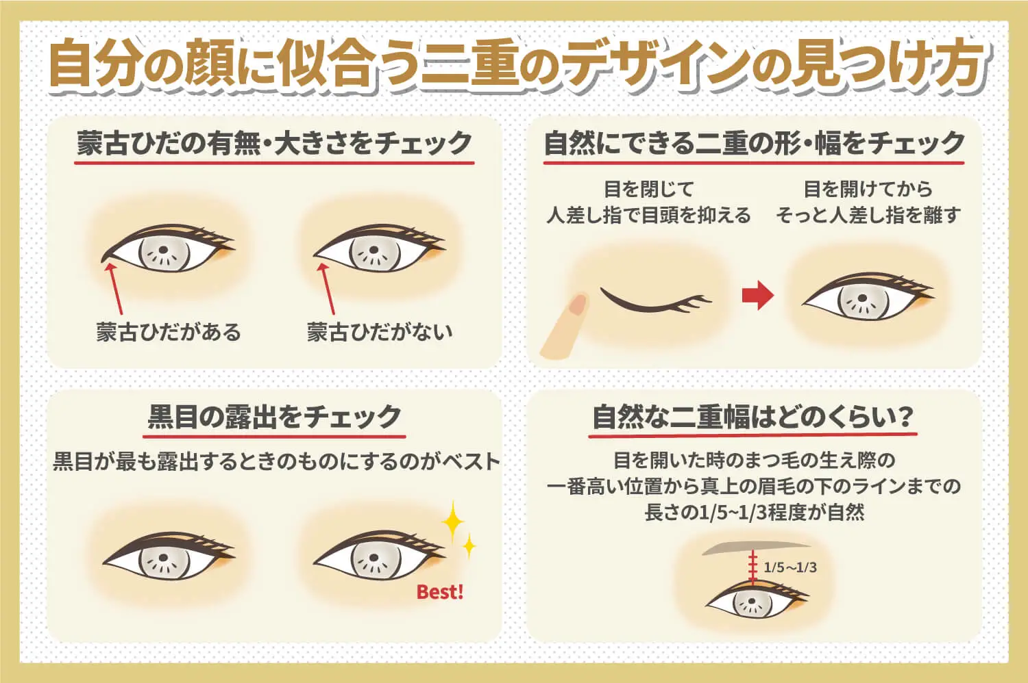 【医師監修】二重整形をする前に知っておきたい二重の種類と似合う二重のデザイン（形・幅）の見つけ方