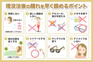 埋没法後の腫れを早く鎮めるポイント