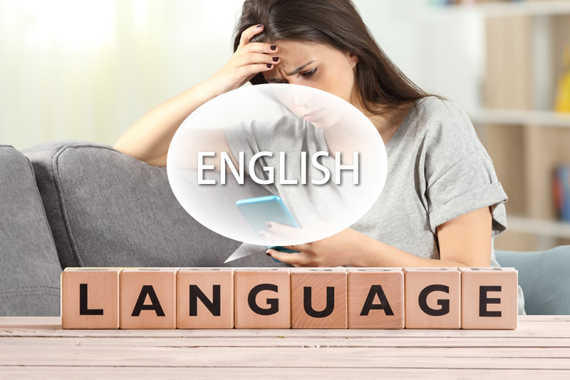 英語が読めない女性