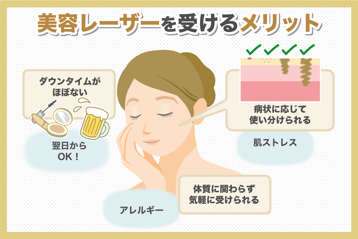 美容レーザーを受けるメリット
