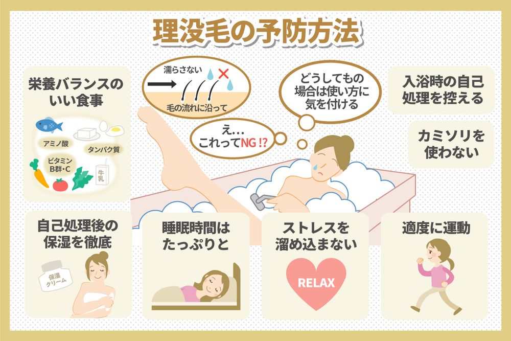 埋没毛の予防方法