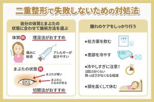二重整形で失敗しないための対処法