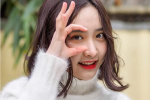 可愛い韓国人の女性