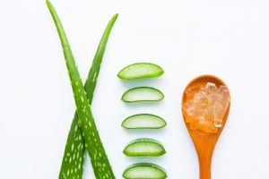 スプーンに入っているアロエ