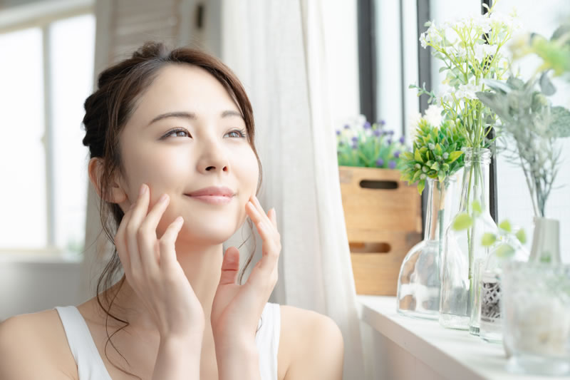 美肌の女性