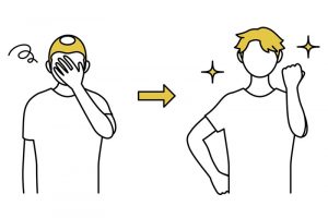 AGA治療したヒトのイラスト