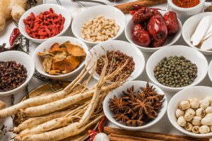 テーブルに乗せている漢方