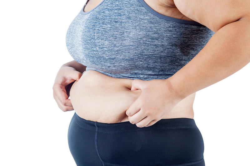 お腹の脂肪が気になる女性
